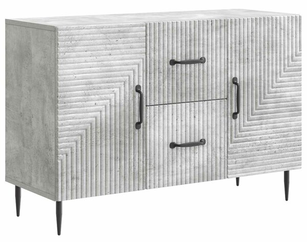 VidaXL Széf fiókkal Betonszürke 89 x 34,5 x 60 cm Szerelt Fa
