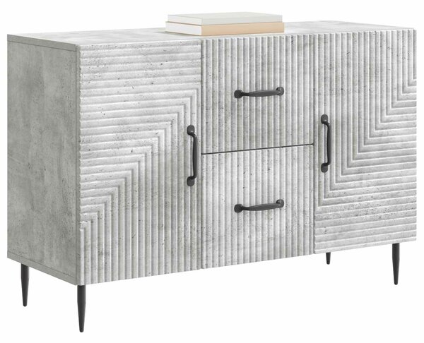 VidaXL Széf fiókkal Betonszürke 89 x 34,5 x 60 cm Szerelt Fa