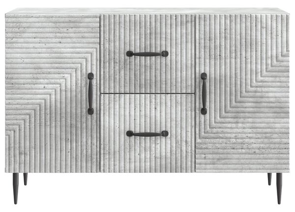 VidaXL Széf fiókkal Betonszürke 89 x 34,5 x 60 cm Szerelt Fa