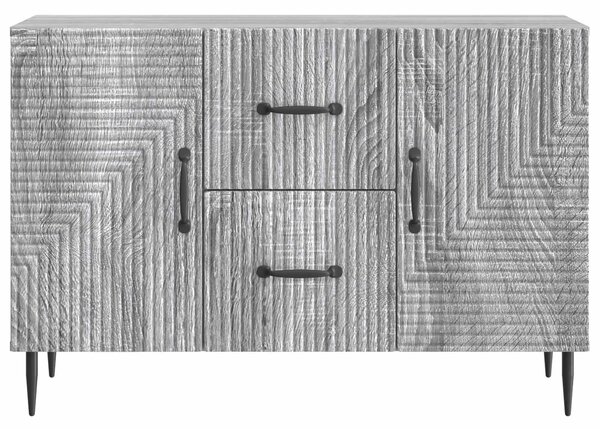 VidaXL Széf fiókkal Szürke Sonoma 89 x 34,5 x 60 cm Szerelt Fa