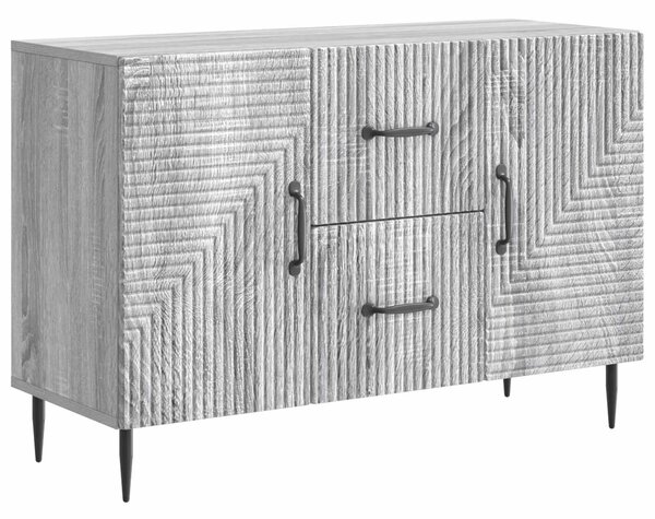 VidaXL Széf fiókkal Szürke Sonoma 89 x 34,5 x 60 cm Szerelt Fa