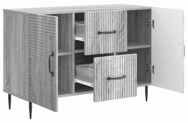 VidaXL Széf fiókkal Szürke Sonoma 89 x 34,5 x 60 cm Szerelt Fa