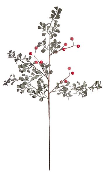 FLORISTA csillámos piros bogyós ág 53cm