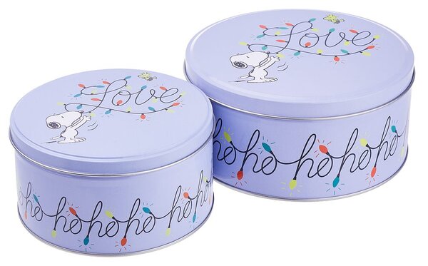 PEANUTS fém tárolódoboz, Snoopy Love Ø13,5 cm