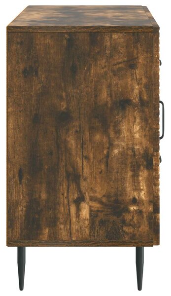 VidaXL Széf fiókkal Füstös Tölgy 89 x 34,5 x 60 cm Szerelt Fa