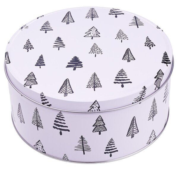 COOKIE JAR fém tárolódoboz, fenyőfa Ø16,7 cm