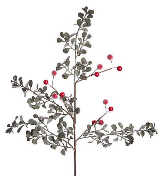 FLORISTA csillámos piros bogyós ág 53cm