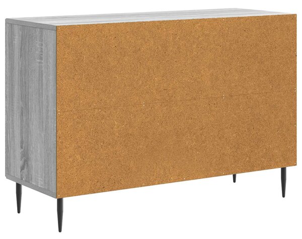 VidaXL Széf fiókkal Szürke Sonoma 89 x 34,5 x 60 cm Szerelt Fa