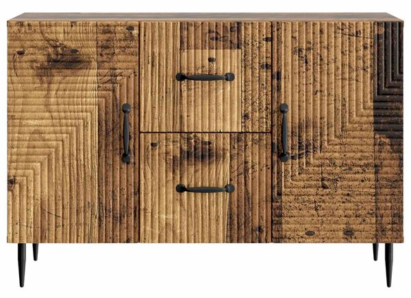 VidaXL Széf fiókkal Antik Fa 89 x 34,5 x 60 cm Szerelt Fa
