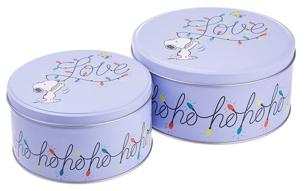 PEANUTS fém tárolódoboz, Snoopy Love Ø16,7 cm