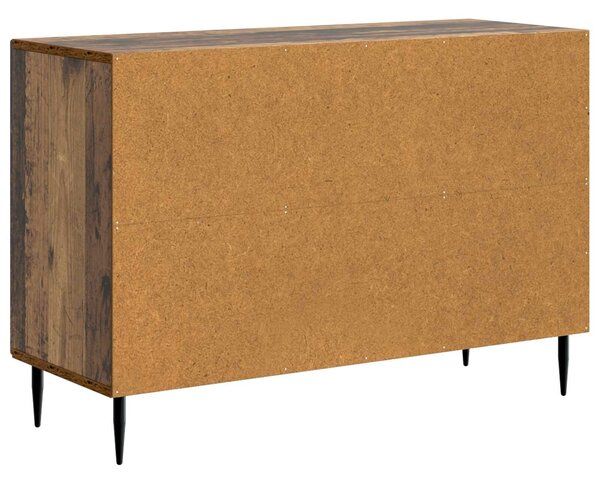 VidaXL Széf fiókkal Antik Fa 89 x 34,5 x 60 cm Szerelt Fa