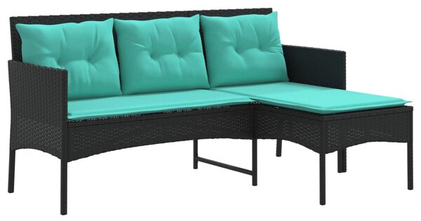 Kerti Kanapé Szett párnával 2 pcs polirattan