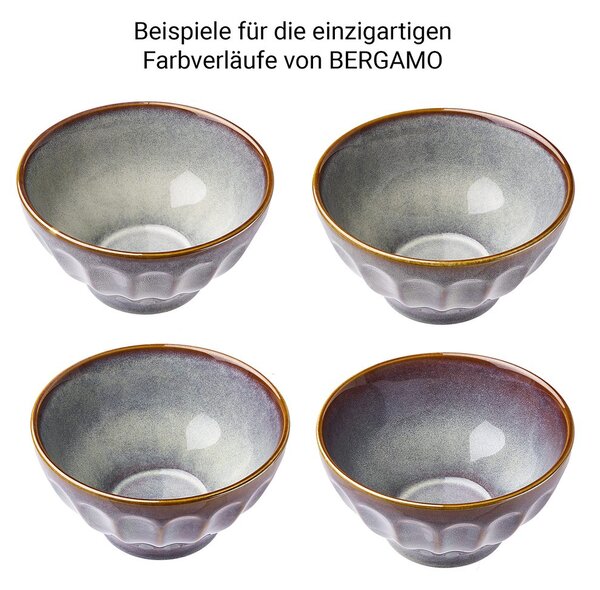 BERGAMO tálka 850ml, kék-barna