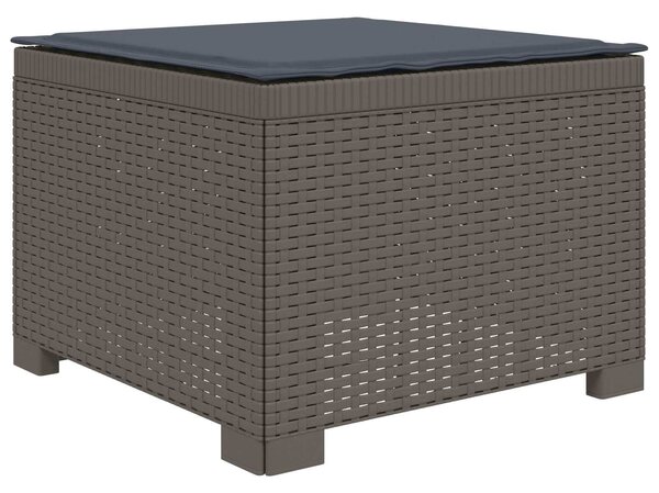 VidaXL 4 személyes kerti kanapé párnákkal, rattan hatású PP, világosszürke