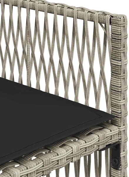 13 részes szürke polyrattan kerti étkezőgarnitúra párnákkal