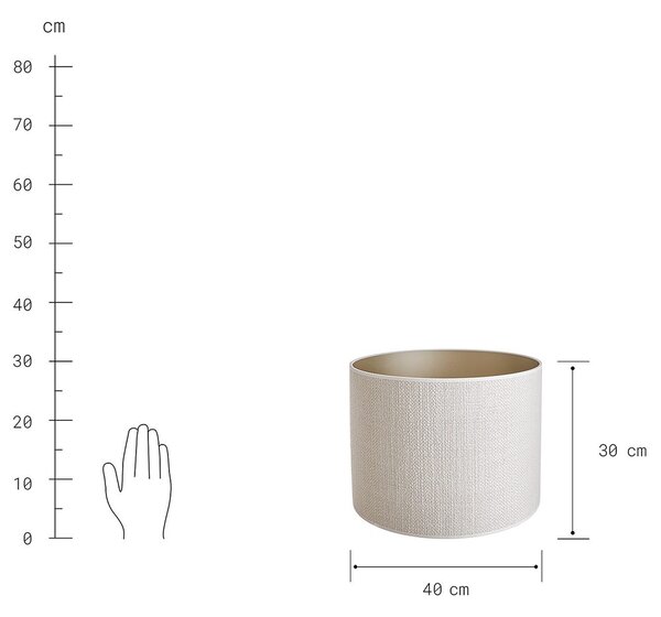 TANA lámpaernyő krémszín, Ø40cm
