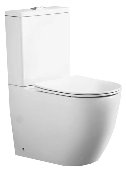 Eros ES OVAL monoblokk WC - perem nélküli - WC ülőkével komplett