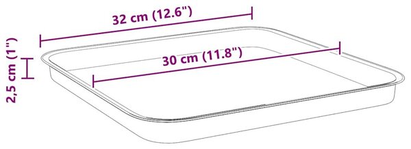 VidaXL Növénycserép 24 pcs Tégla Vörös 38 x 38 x 30 cm Műanyag