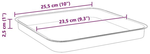 VidaXL Növénycserép 24 pcs Fekete 33 x 33 x 26 cm Műanyag