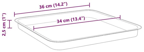 VidaXL Növénycserép 24 pcs Tégla Vörös 43 x 43 x 33,5 cm Műanyag