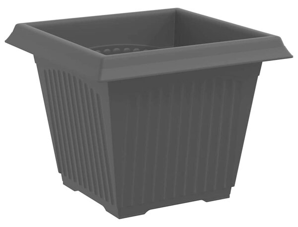 VidaXL Növénycserép 24 pcs Fekete 33 x 33 x 26 cm Műanyag