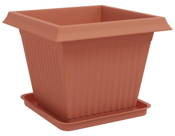 VidaXL Növénycserép 24 pcs Tégla Vörös 43 x 43 x 33,5 cm Műanyag