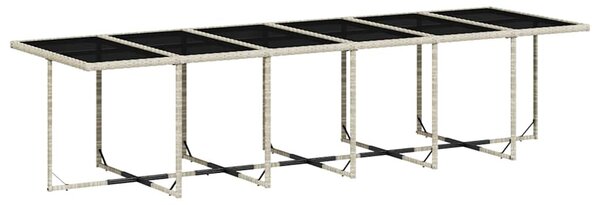 17 részes szürke polyrattan kerti étkezőgarnitúra párnákkal