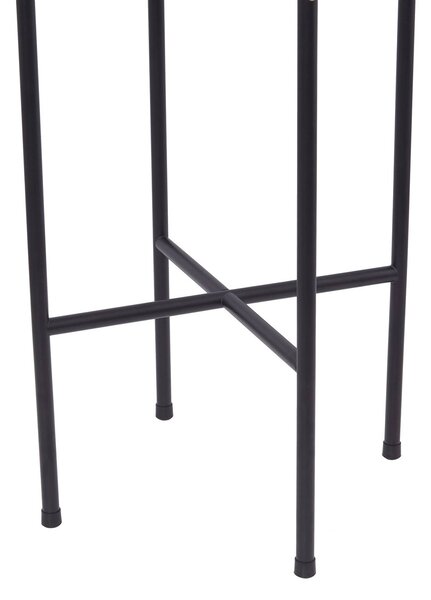 Lucande LED-es újratölthető állólámpa Adebi, fekete, bambusz, Ø32.5cm, dimmelhető, Fekete, Alumínium, Vidéki otthon / Rusztikus