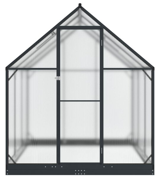 VidaXL Kerti Üvegház ajtóval Antracitszürke 183,5 x 183,5 x 207 cm