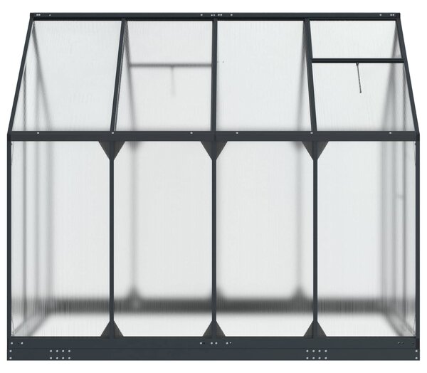 VidaXL Kerti Üvegház ajtóval Antracitszürke 183,5 x 243,5 x 207 cm