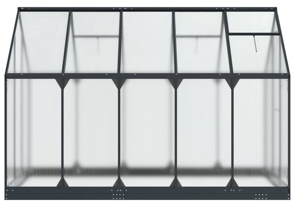 VidaXL Kerti Üvegház ajtóval Antracitszürke 183,5 x 303,5 x 207 cm