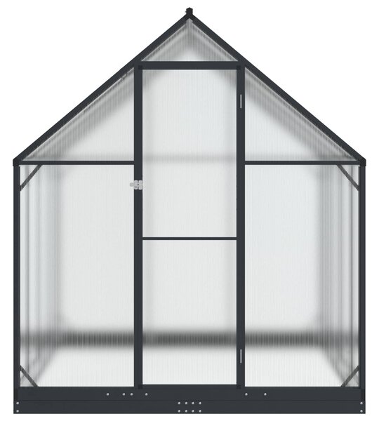 VidaXL Kerti Üvegház ajtóval Antracitszürke 183,5 x 243,5 x 207 cm