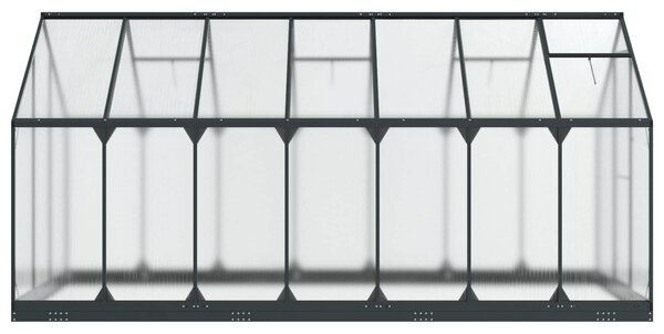 VidaXL Kerti Üvegház ajtóval Antracitszürke 183,5 x 423,5 x 207 cm