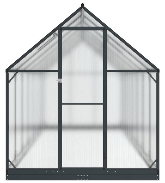 VidaXL Kerti Üvegház ajtóval Antracitszürke 183,5 x 423,5 x 207 cm