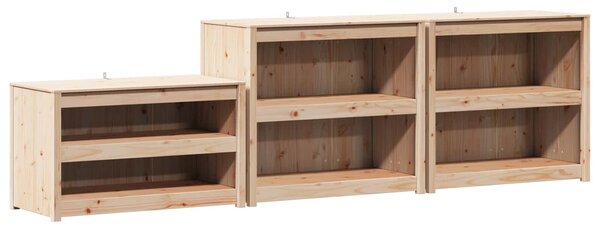 VidaXL Kültéri konyhaszekrény MEPPEL 3 pcs Természetes Douglas