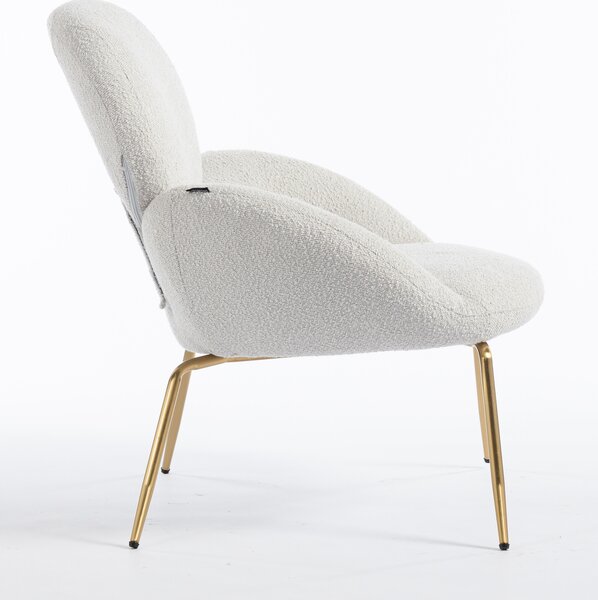 HR2045 Szürke modern boucle szék arany lábbal