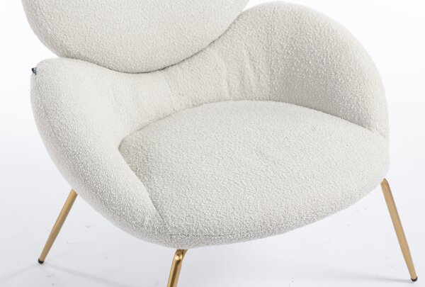 HR2045 Szürke modern boucle szék arany lábbal
