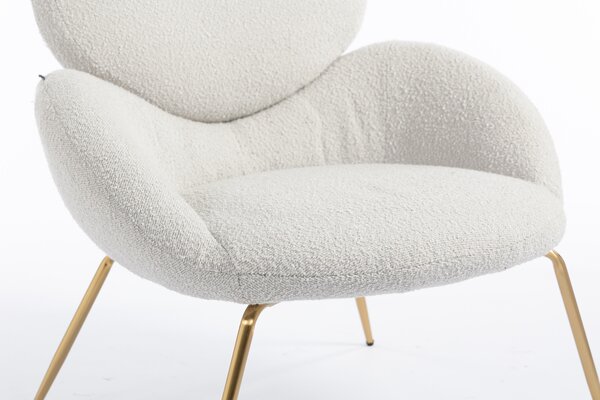 HR2045 Szürke modern boucle szék arany lábbal