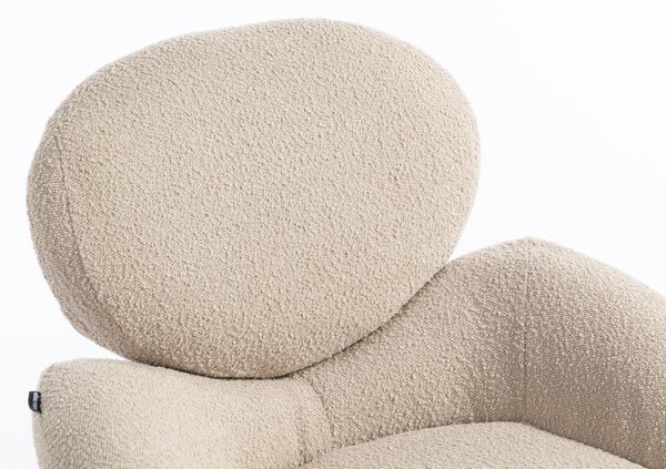 HR2045 Latte modern boucle szék arany lábbal
