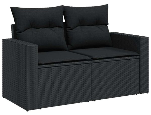 VidaXL Polyrattan Kerti Ülőgarnitúra - 11 részes - Fekete