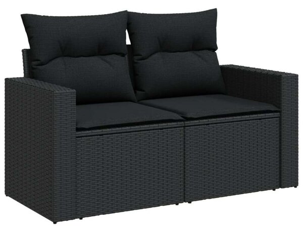 VidaXL Polyrattan Kerti Ülőgarnitúra - 10 részes - Fekete