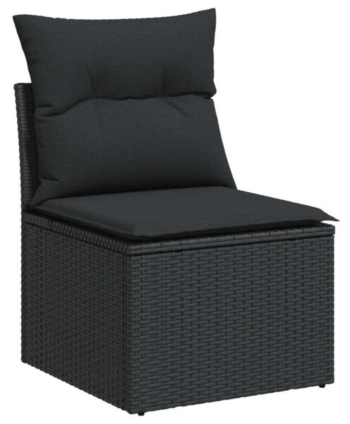 VidaXL Polyrattan Kerti Ülőgarnitúra - 11 részes - Fekete