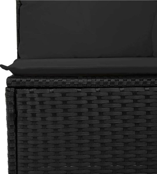 VidaXL Polyrattan Kerti Ülőgarnitúra - 8 részes - Fekete