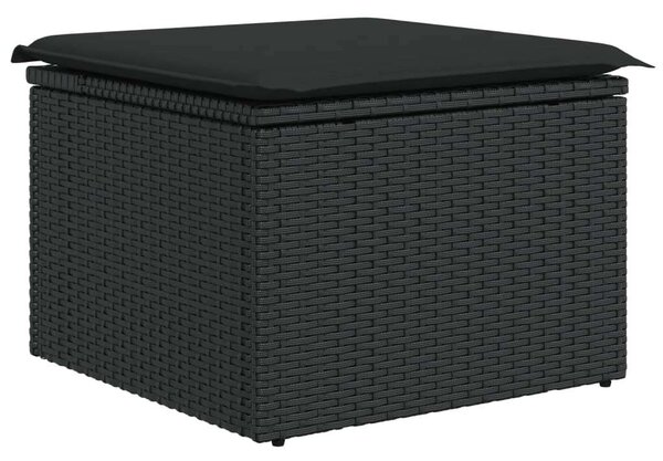 VidaXL Polyrattan Kerti Ülőgarnitúra - 10 részes - Fekete