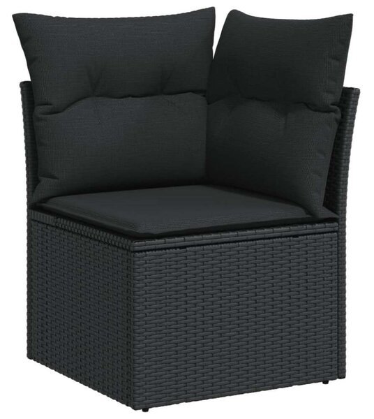 VidaXL Polyrattan Kerti Ülőgarnitúra - 11 részes - Fekete