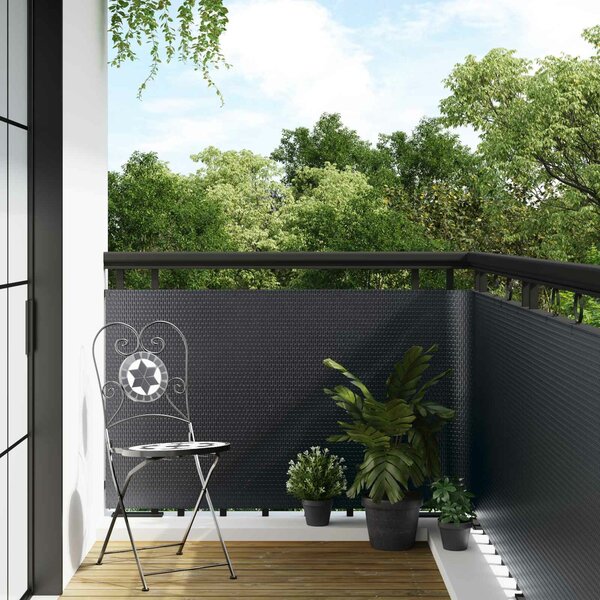 VidaXL Erkély Szúnyogháló Sötétszürke 1000 x 80 cm polirattan