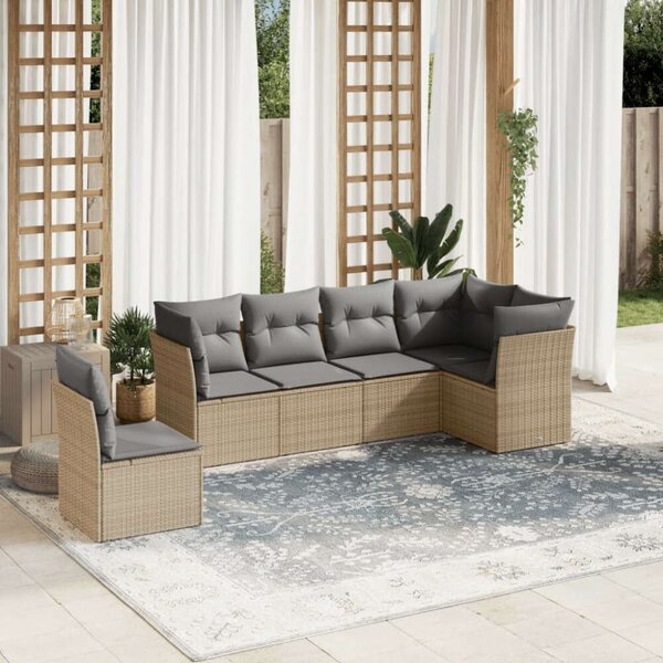 VidaXL Polyrattan Kerti Ülőgarnitúra - Bézs - 6 részes