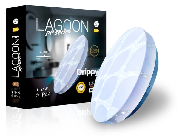 Lagoon Drippy 24 W-os ø390 mm kerek natúr fehér mennyezeti lámpa IP44-es védettségű