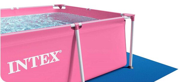 INTEX Metal medence 220 x 150 x 60 cm, rózsaszín (28266)