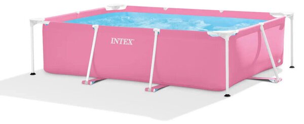 INTEX Metal medence 220 x 150 x 60 cm, rózsaszín (28266)